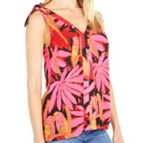 J. Crew Bruna Tie Shoulder Top in Antigua Leaves - Picture 3 of 12